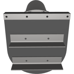 3D Model of 451 Flap Gate Mounted to Pipe