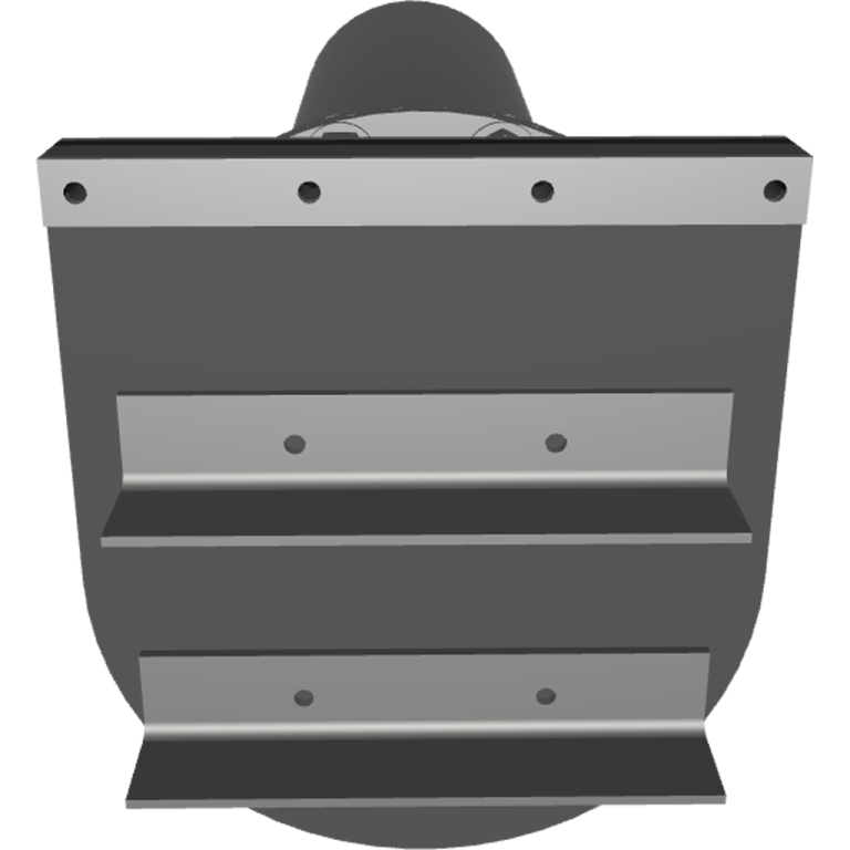 3D Model of 451 Flap Gate Mounted to Pipe