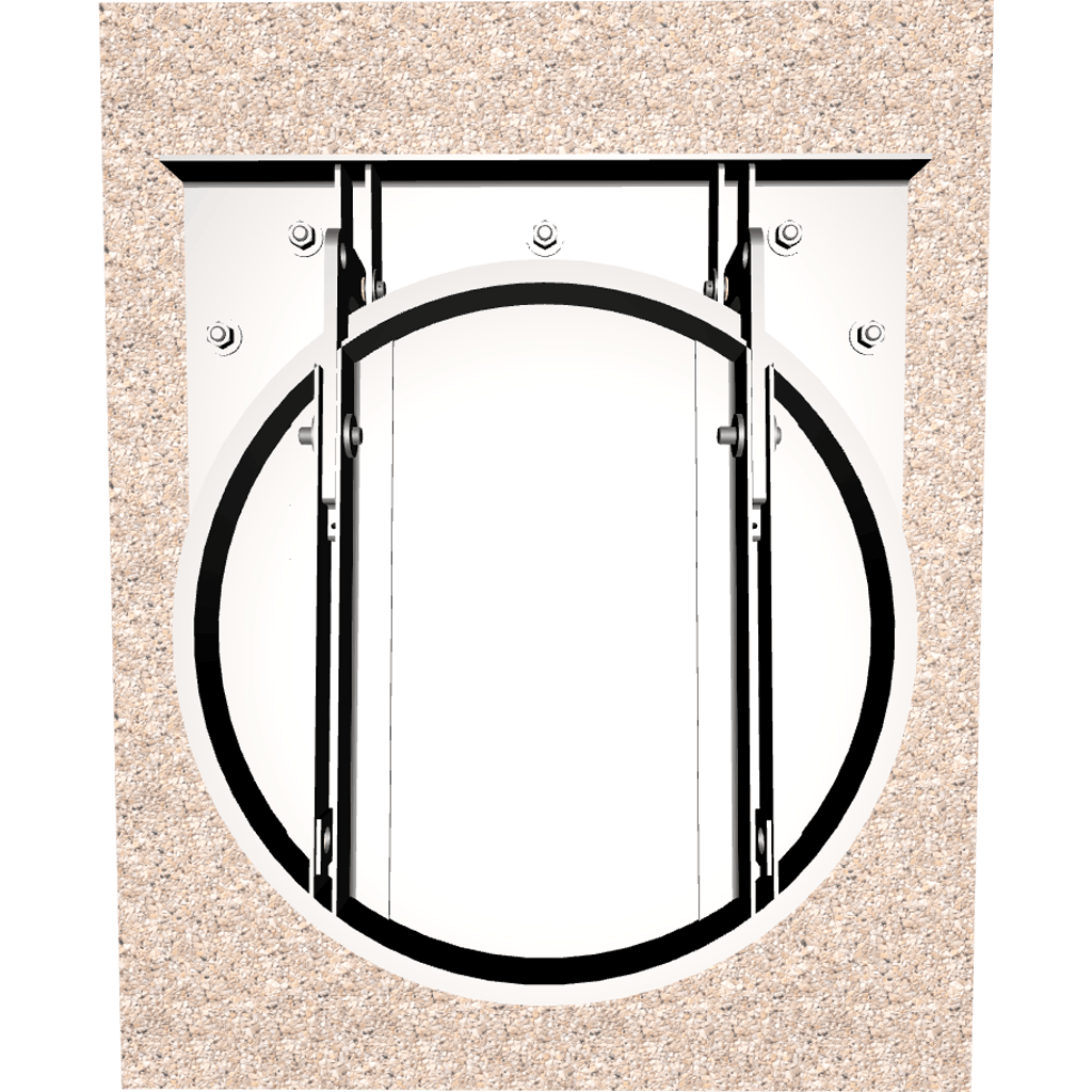 3D Model of 452 Flap Gate Pipe Mounted 2