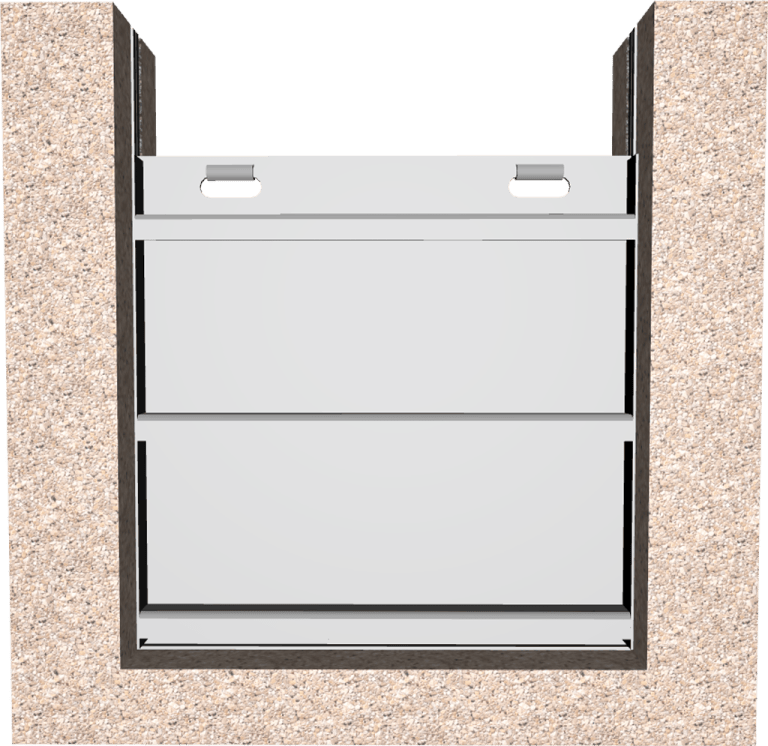 3D Model of 521 Stainless Steel Embedded Stop Gate