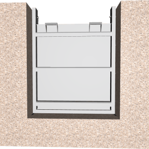 3D Model of 523-C Stainless Steel Channel Mounted Stop Gate