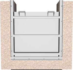 3D Model of 523 Stainless Steel Wall Mounted Stop Gate
