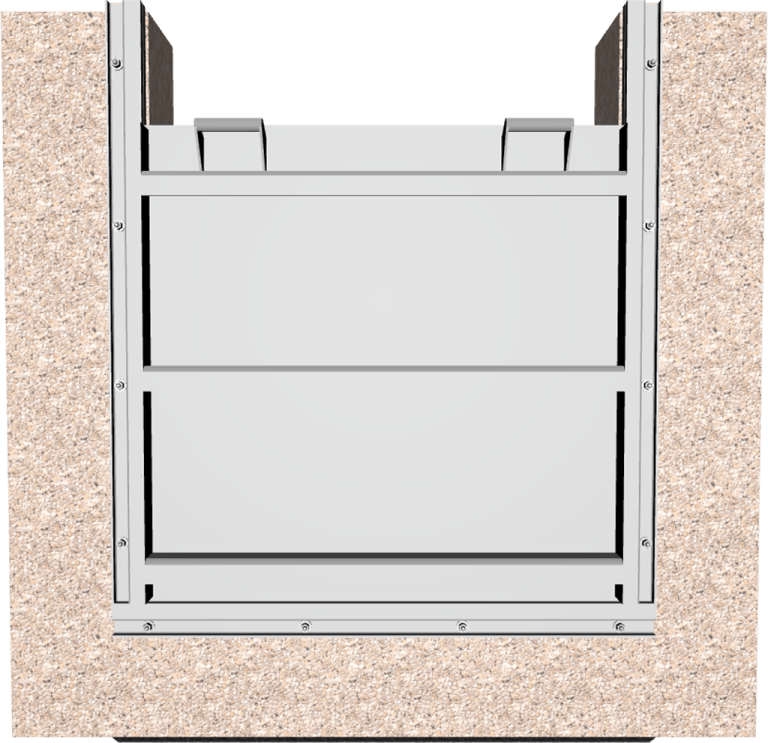 3D Model of 523 Stainless Steel Wall Mounted Stop Gate