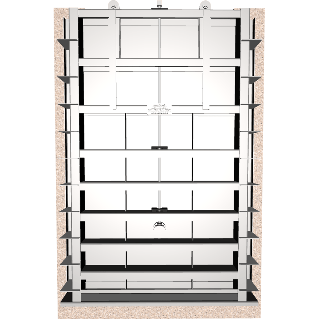 3D Model of 529 Stainless Steel Bulkhead Gate