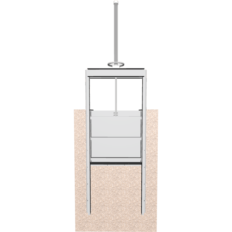 3D Model of 823-D Aluminum Slide Weir Gate