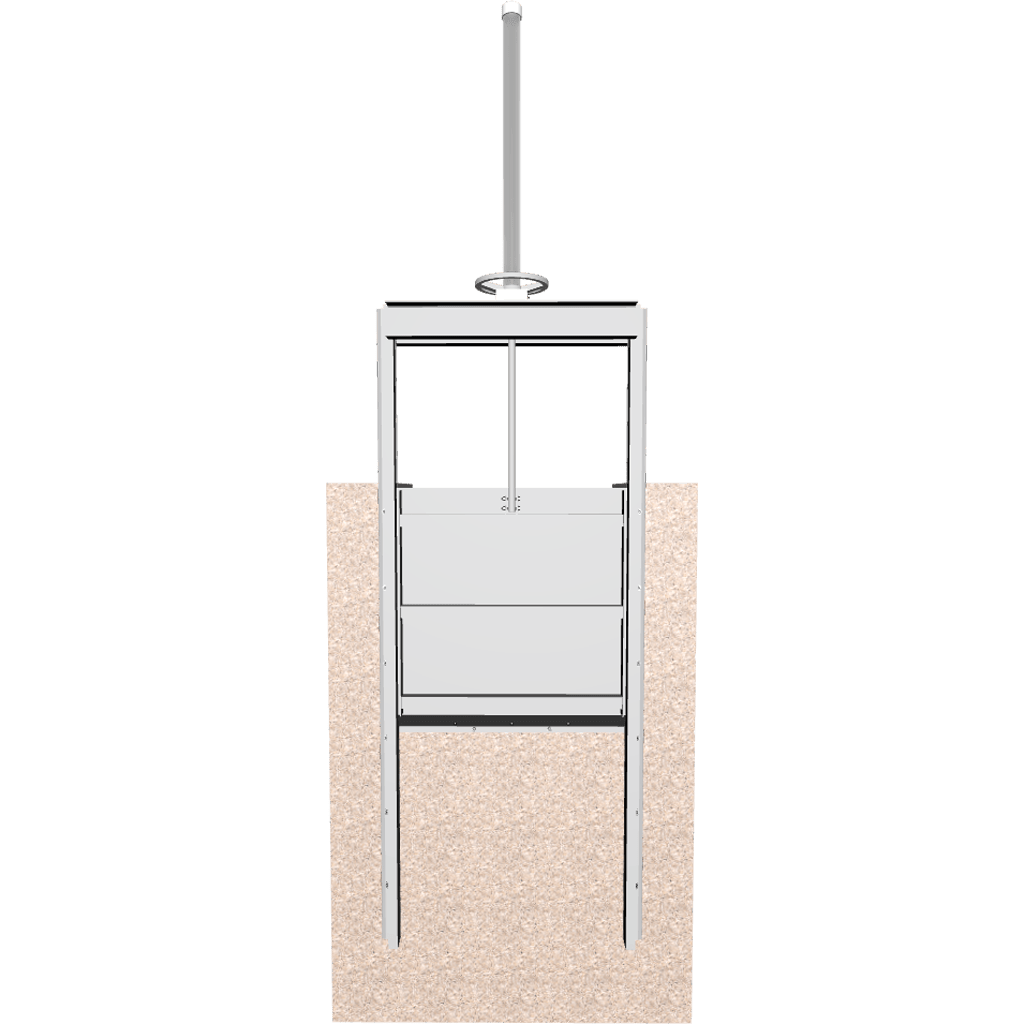 3D Model of 823-D Aluminum Slide Weir Gate