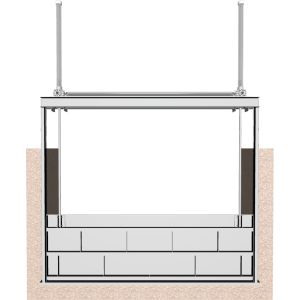3D Model of 823-I Aluminum Dual Stem Slide Gate