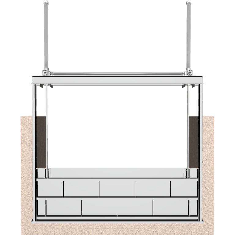 3D Model of 823-I Aluminum Dual Stem Slide Gate