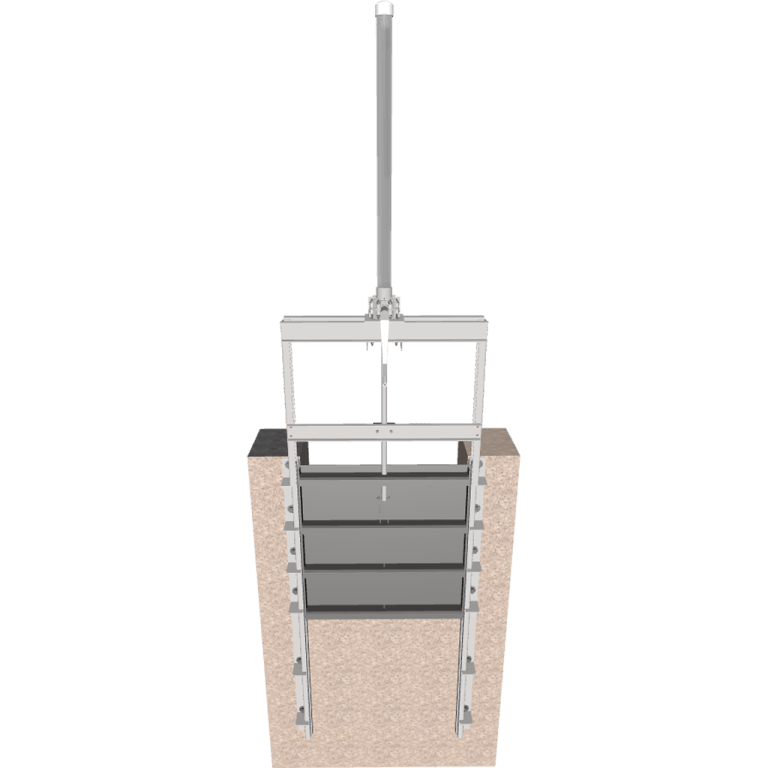 3D Model of 923-D Stainless Steel Weir Slide Gate