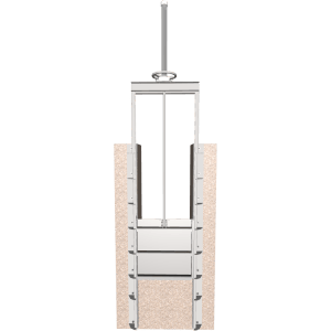 3D Drawing of 933-D Stainless Steel Weir Slide Gate 2