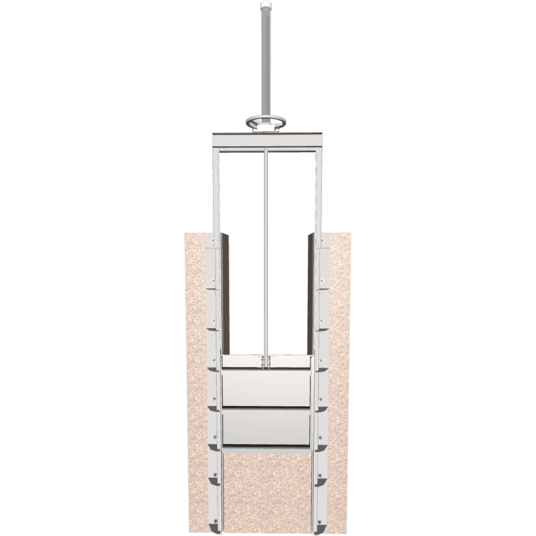 3D Drawing of 933-D Stainless Steel Weir Slide Gate 2