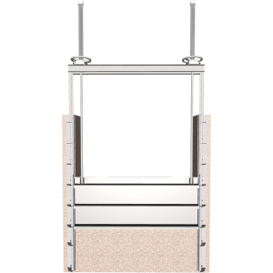 3D 933-D-I Stainless Steel Weir Dual Stem Slide Gate