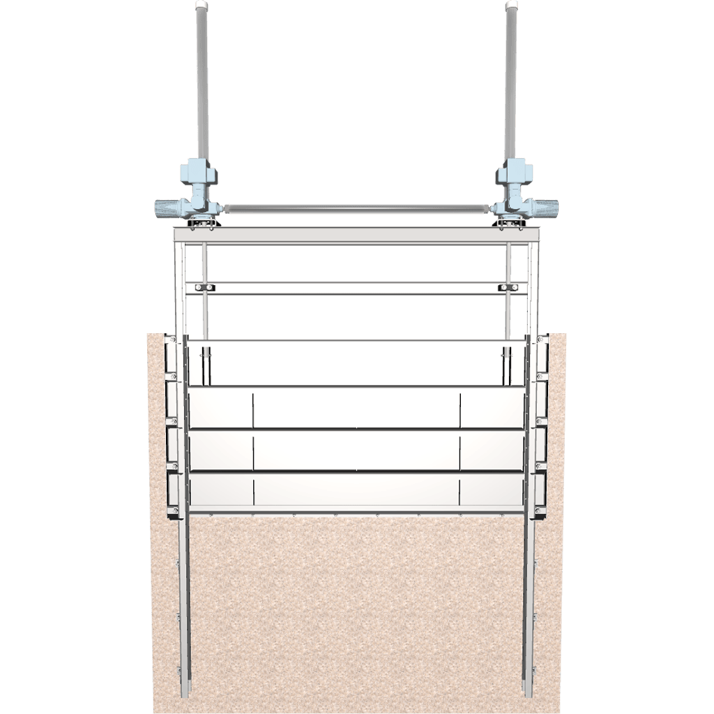 3D 953-D-I Stainless Steel Weir Dual Stem Slide Gate