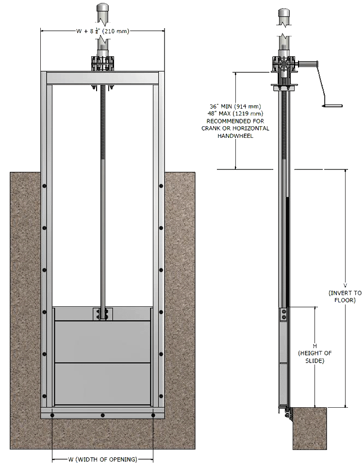 Basic Dimensions Introducing 823 Aluminum Slide Gate from Whipps, Inc.