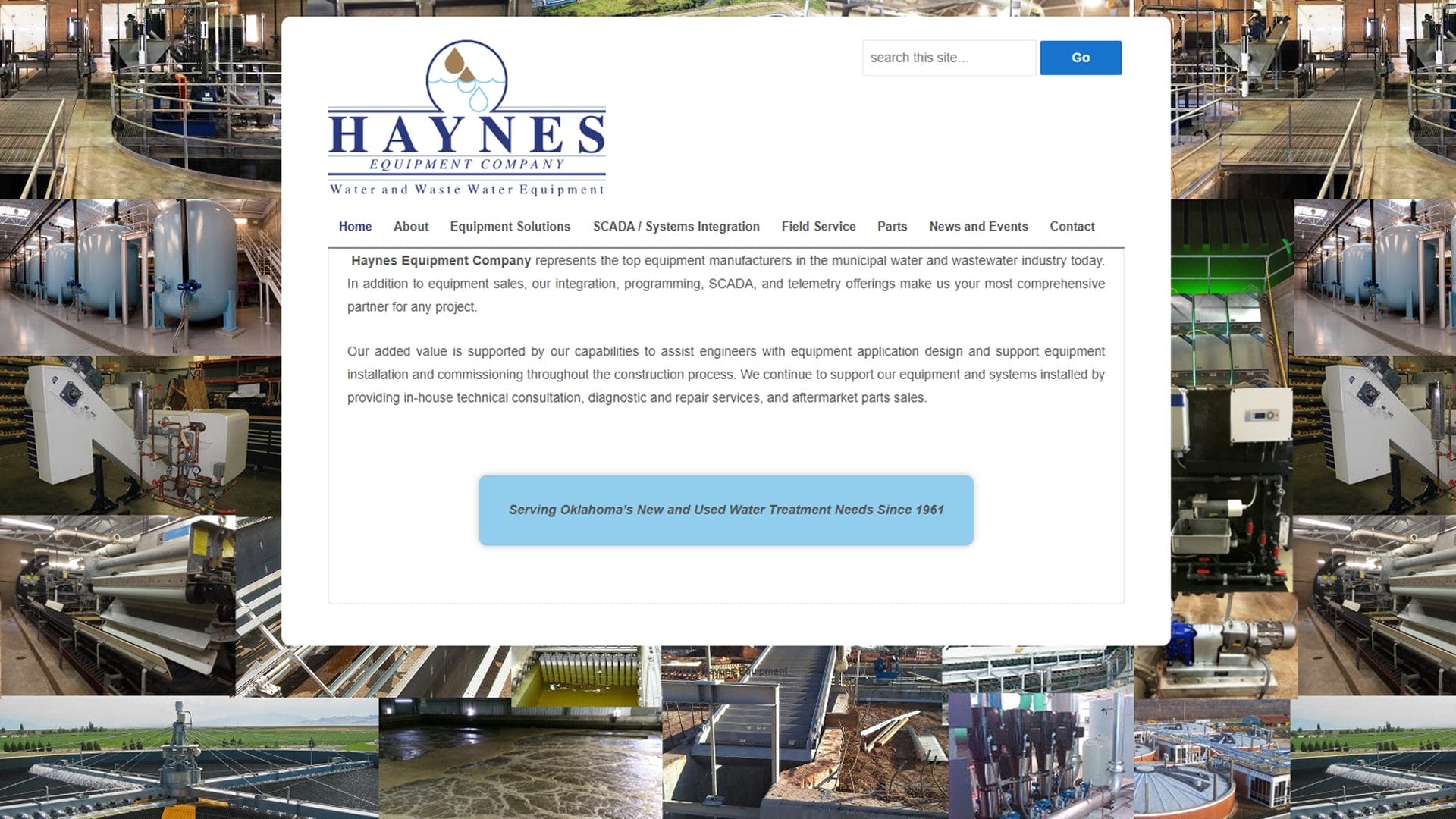 Website of Haynes Equipment Co.