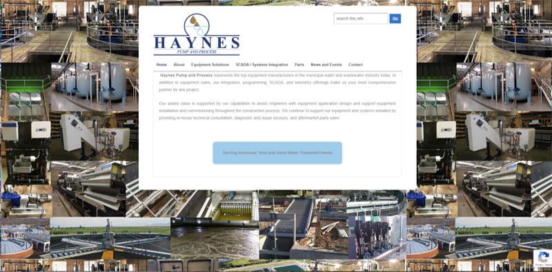 Website of Haynes Pump and Process
