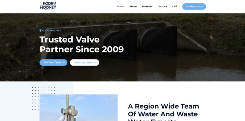 Website of Whipps, Inc. sales representative, Kodru-Mooney based in Minnesota.