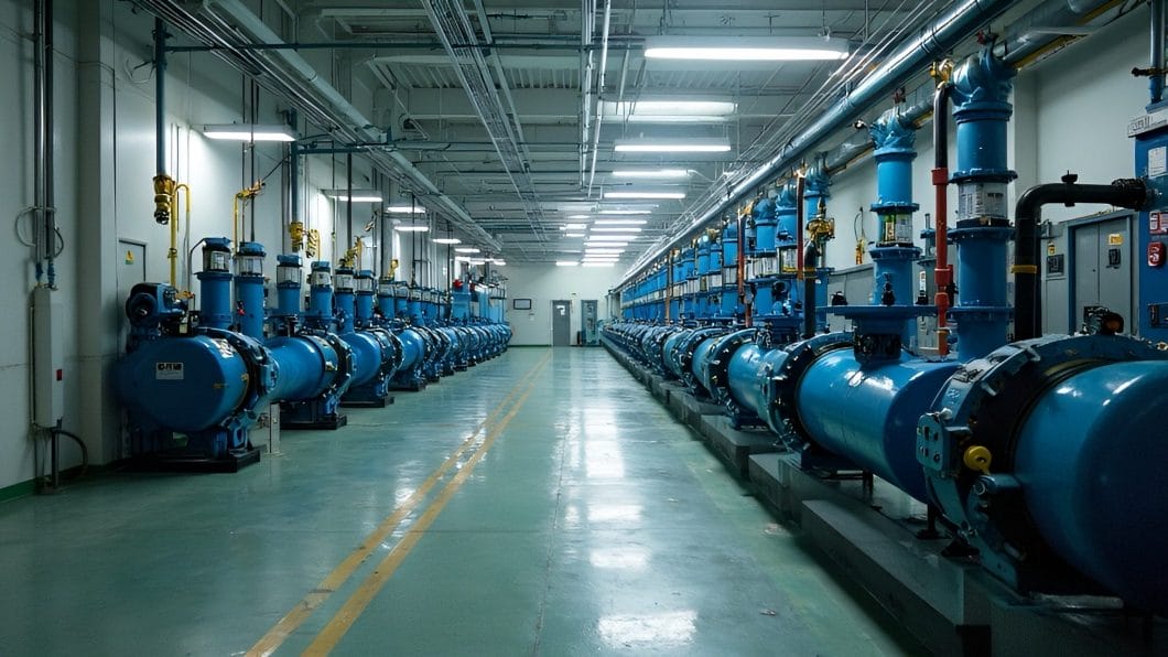 High pressure industrial machines utilizing water and water control equipment.