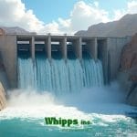 A picture of a hydroelectric power plant.