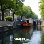 Image of a canal in a city.