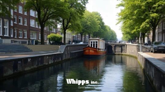 Image of a canal in a city.