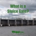What is a sluice gate in the water control industry?