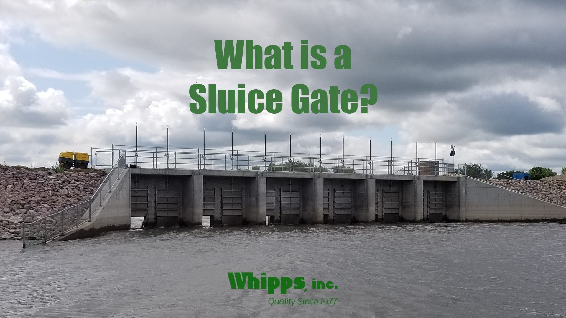What is a sluice gate in the water control industry?
