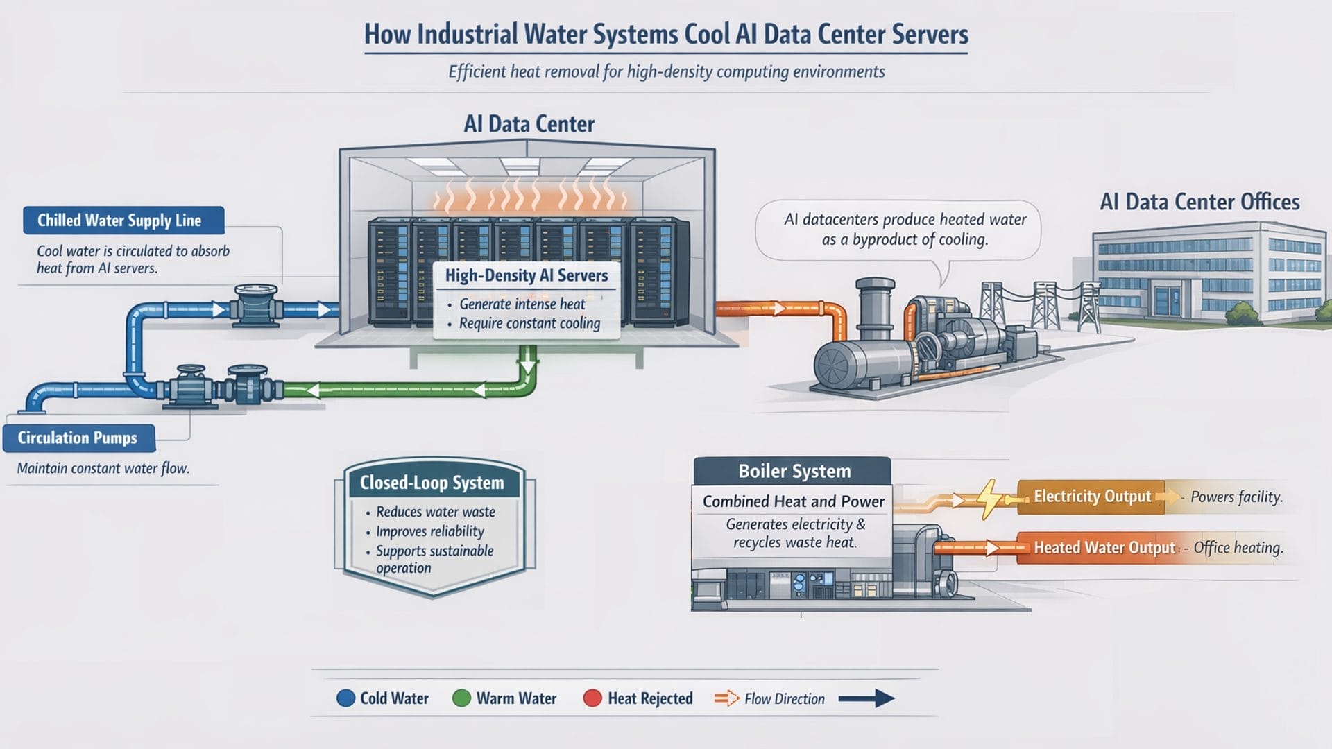 Water Flow for AI Data Centers